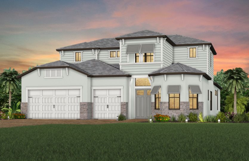 Layton Grande:Exterior CO3 with stone detail