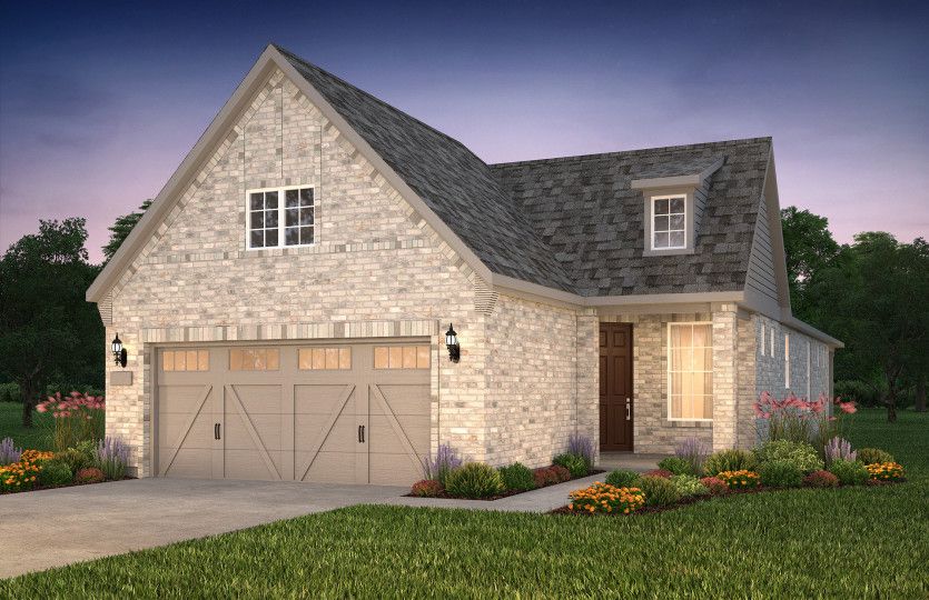 Exterior:The Contour, a one-story home with 2-car garage, shown with Home ExteriorFC201 *model representation