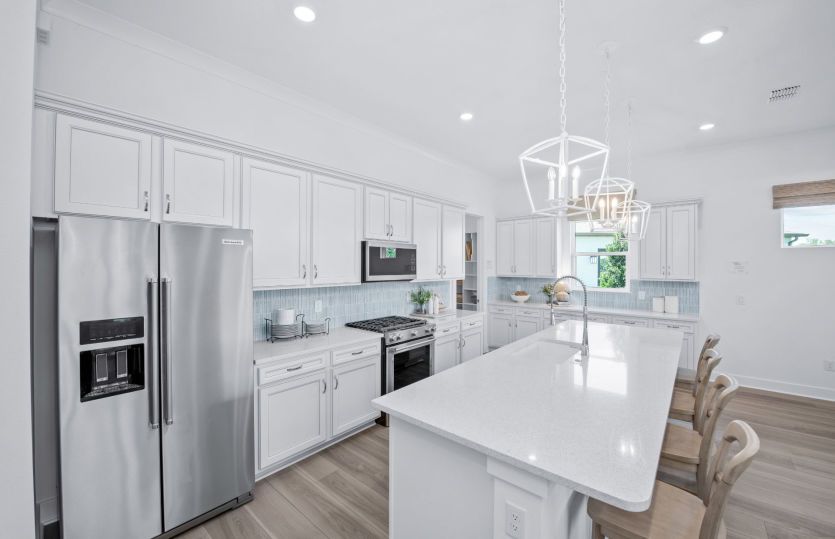 Exterior:Designer Kitchen with Large Island