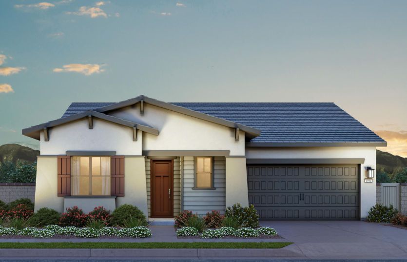 Exterior:Plan 2 Modern Craftsman Elevation (C)