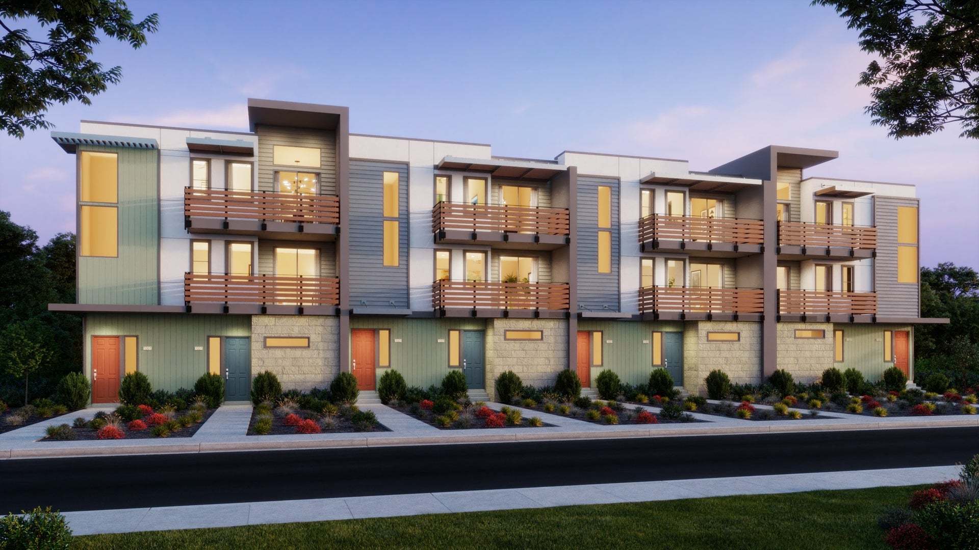 Exterior:Row Townhome