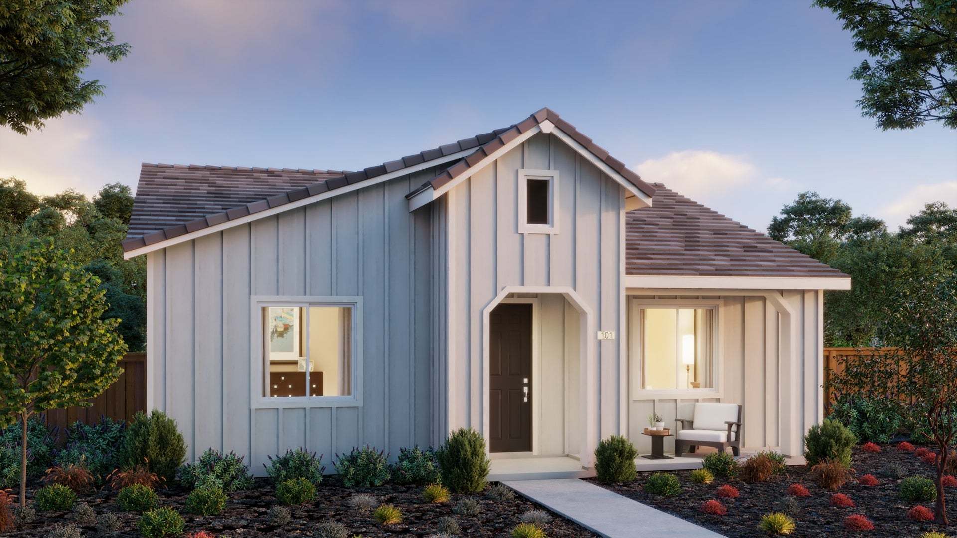 Exterior:Residence 3A | Modern Farmhouse