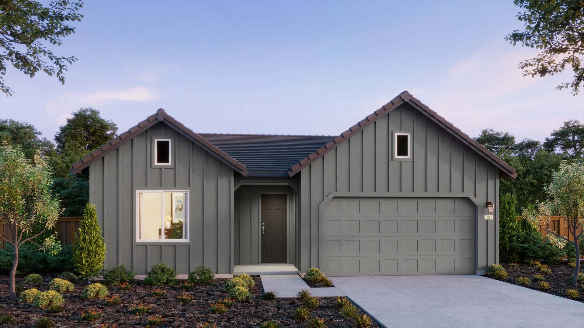 Exterior:Residence 1A | Modern Farmhouse