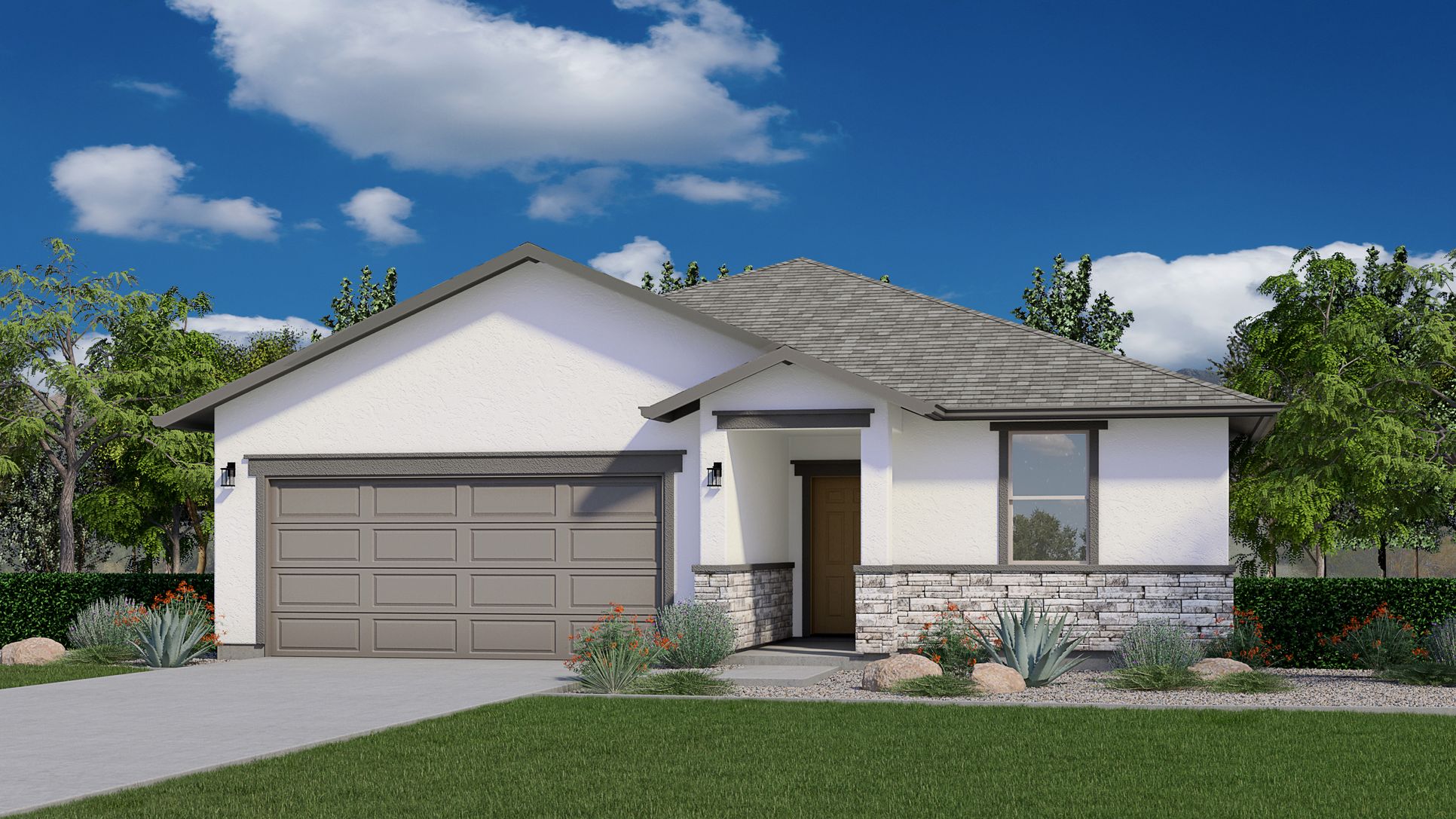 Elevation C:Plan 1