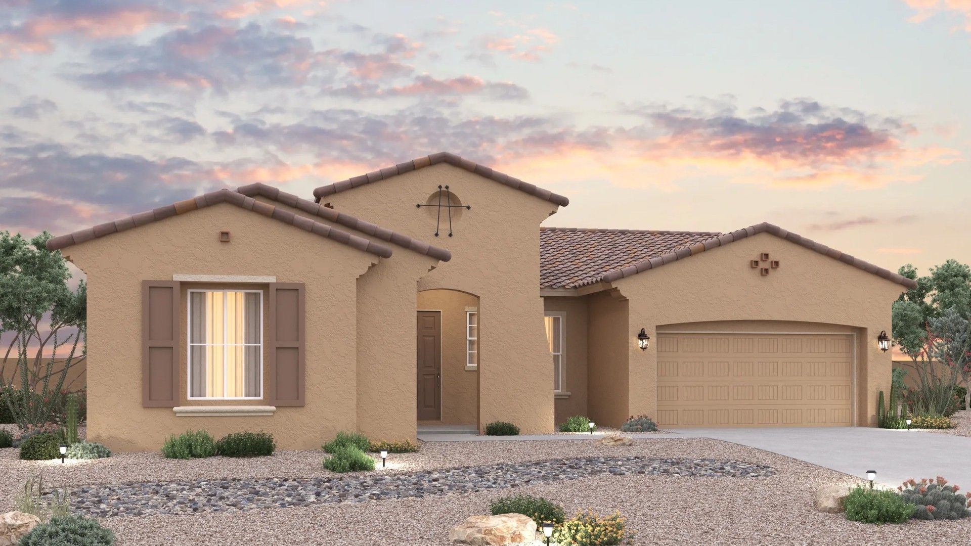 3D Residential Design: Single-Family Home Architecture:Elevation A
