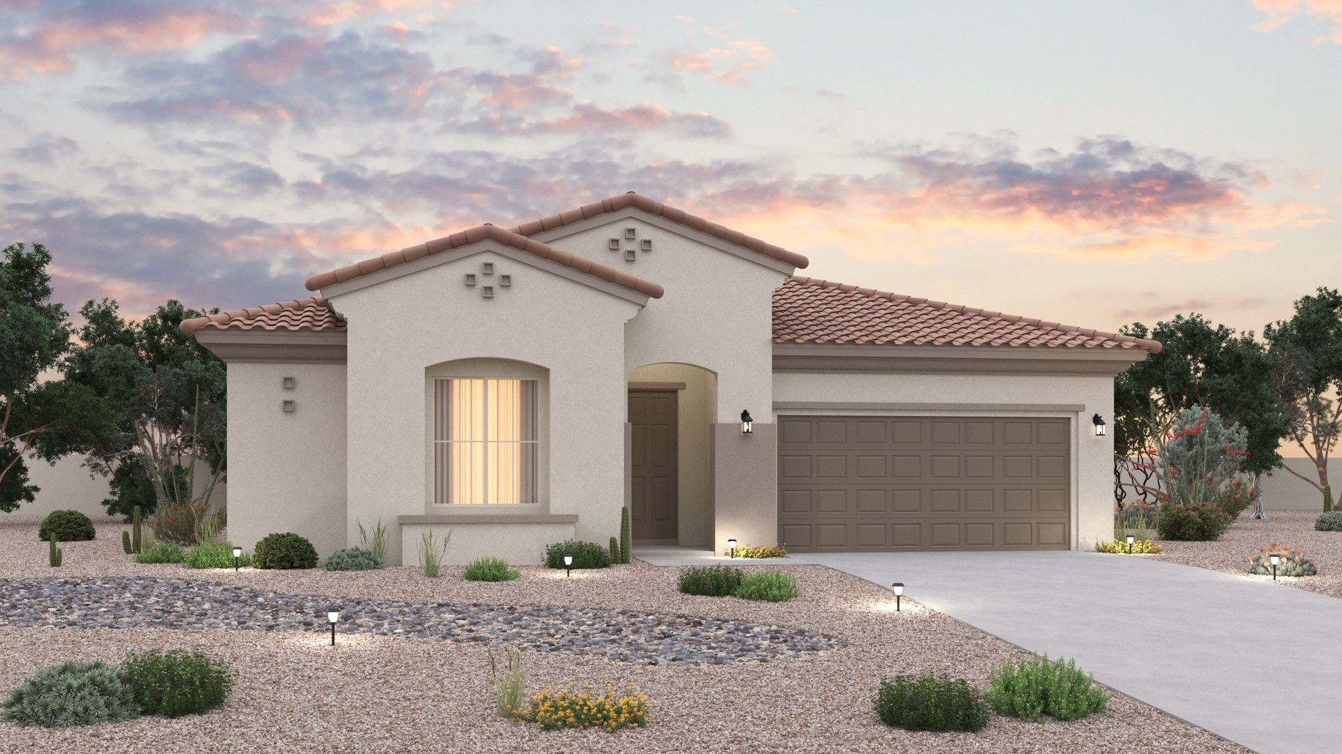 Modern Residential Design in Single-Family Home Architecture:Elevation A – Spanish Colonial