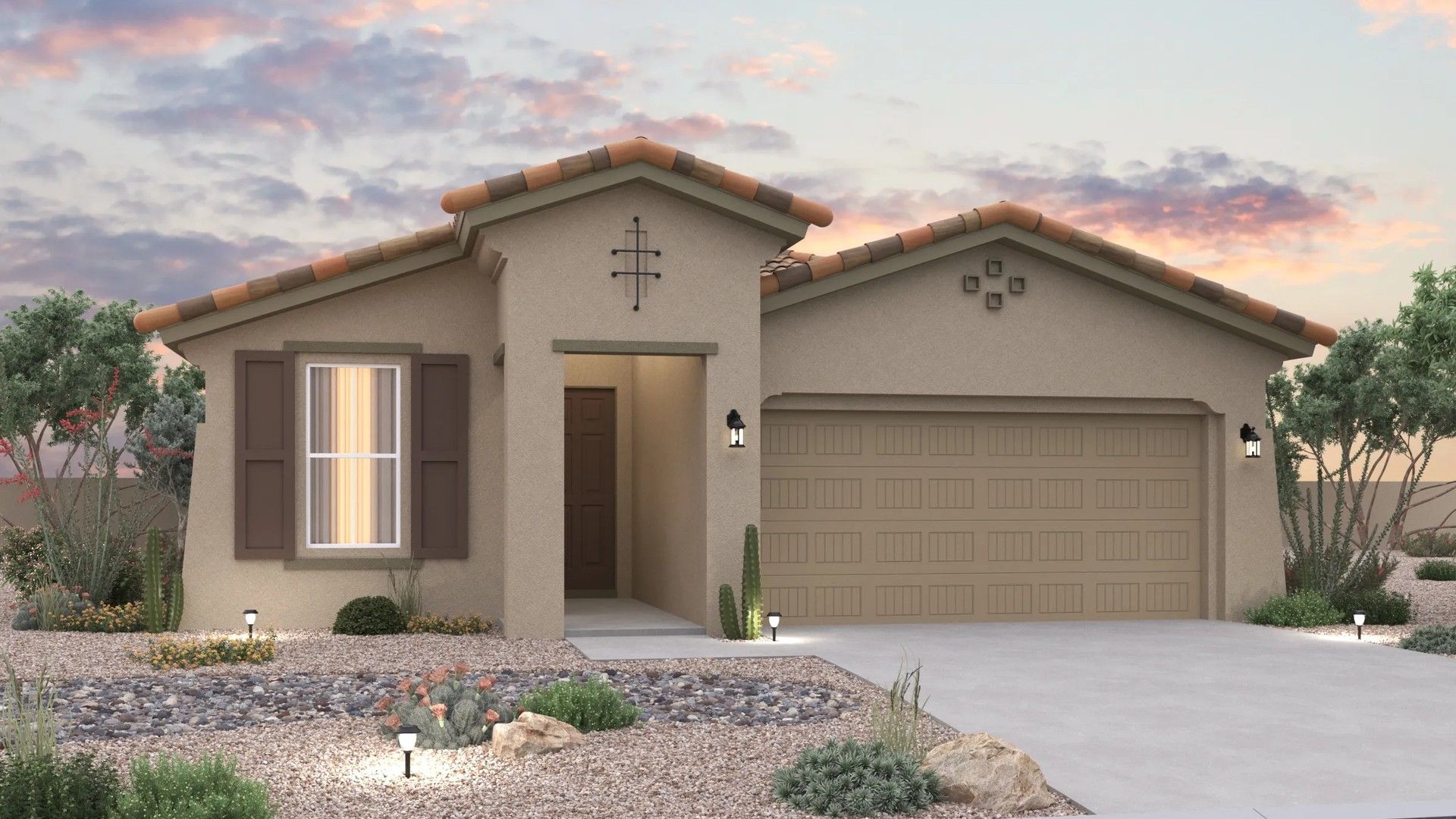 Modern Single-Family Home Design in Residential Architecture:Elevation A
