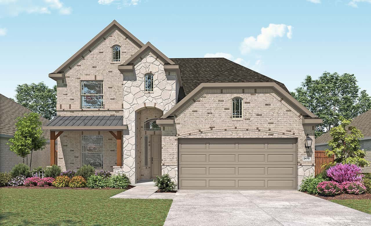Elegant Brick and Stone Home at Beamer Villas:Discover luxury with this Hickory home's stately facade and landscaped elegance in Beamer Villas.