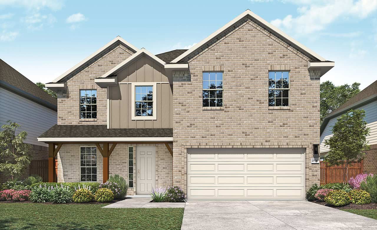 Modern Single-Family Home Design with Elegant Architecture:Elevation N