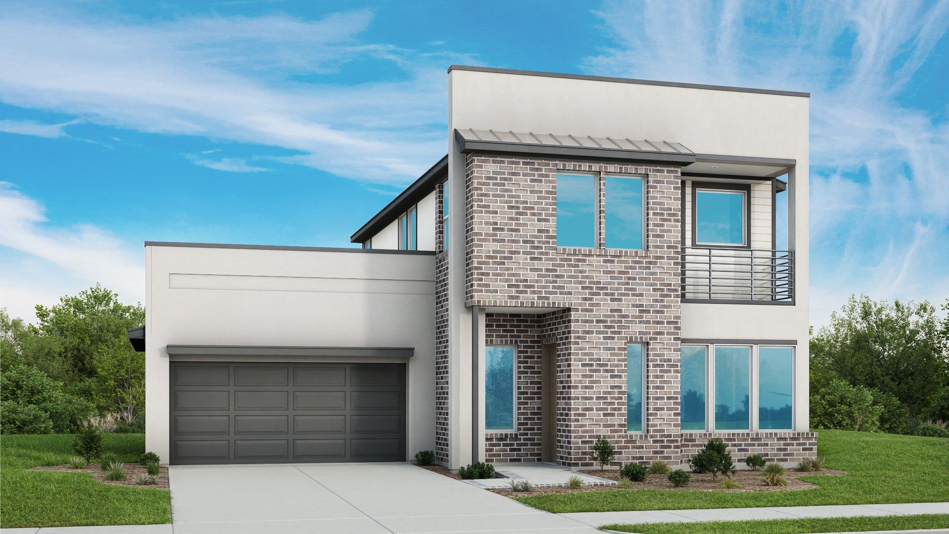 Modern Residential Design: Single-Family Home Architecture:Elevation C