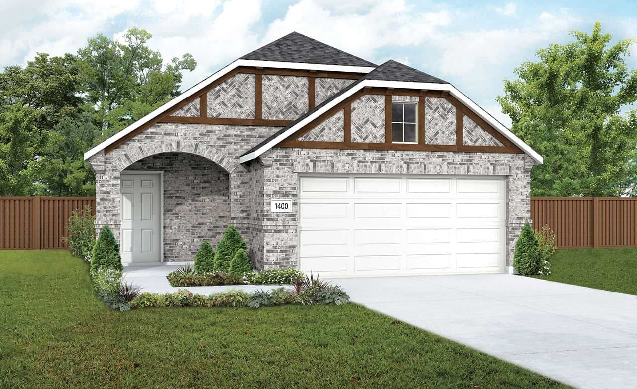 Contemporary Residential Home Design: Brick and Gable Architecture:Elevation I
