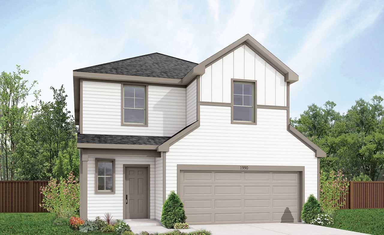 Elegant Single-Family Home Design in Modern Residential Architecture:Elevation A