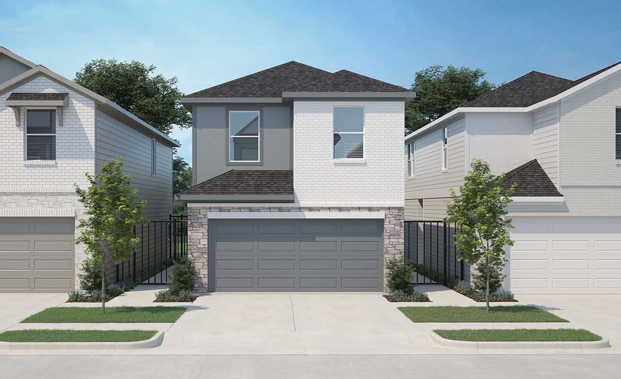 Contemporary Villa with Brick Facade at Denton Beamer Villas:Elegant brick and stone craftsmanship define this exquisite villa. Located in the prestigious Denton Beamer Villas.
