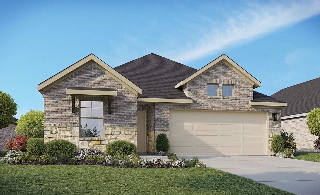 Contemporary single-family home design in residential architecture:Elevation O
