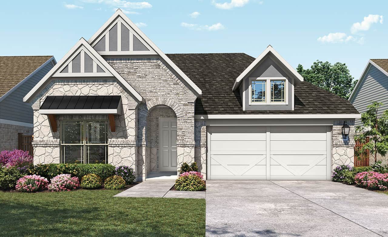 Single-Family Home Design in Modern Residential Architecture:Elevation O