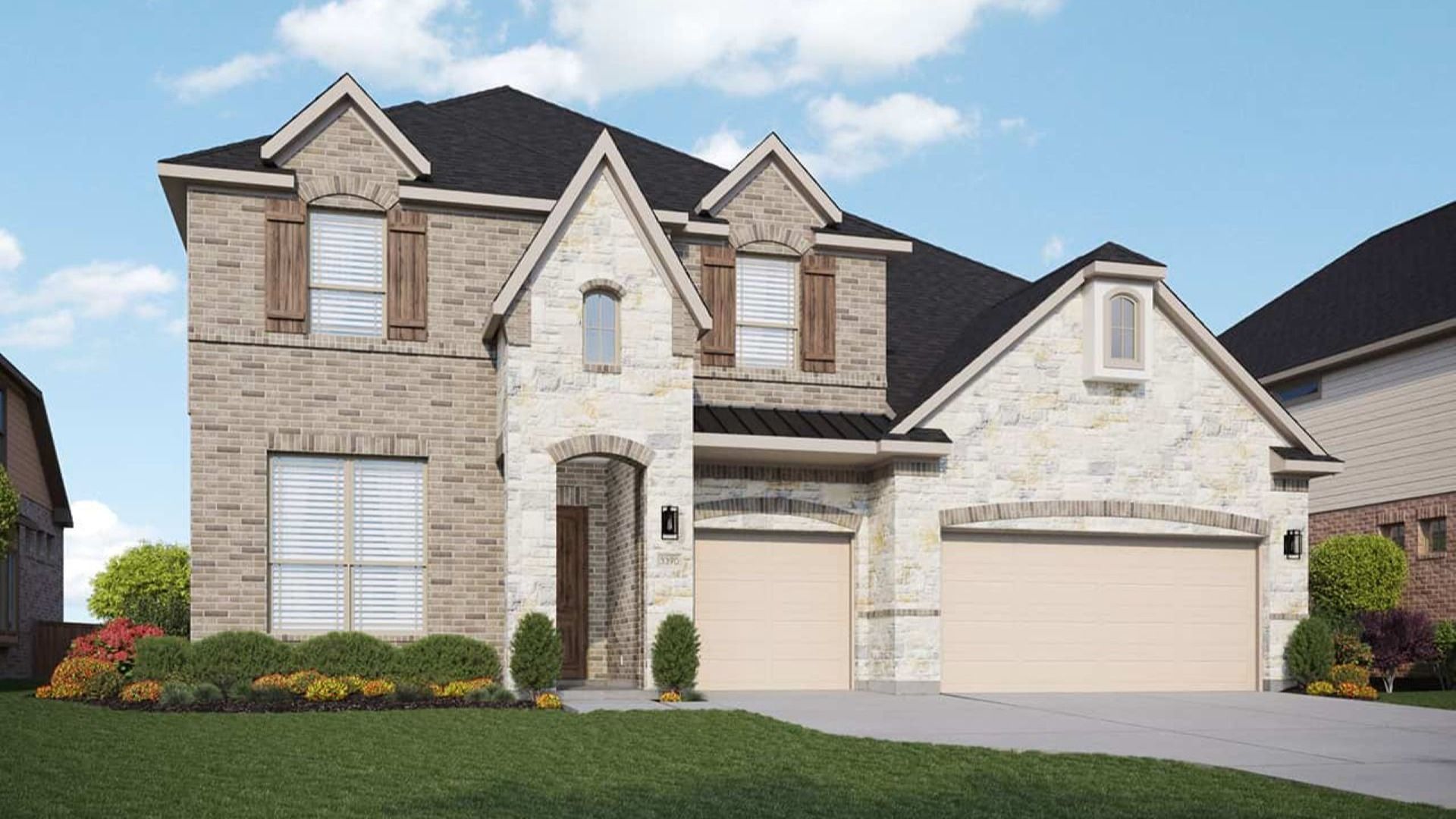 Modern Single-Family Home Design in Residential Architecture:Elevation G