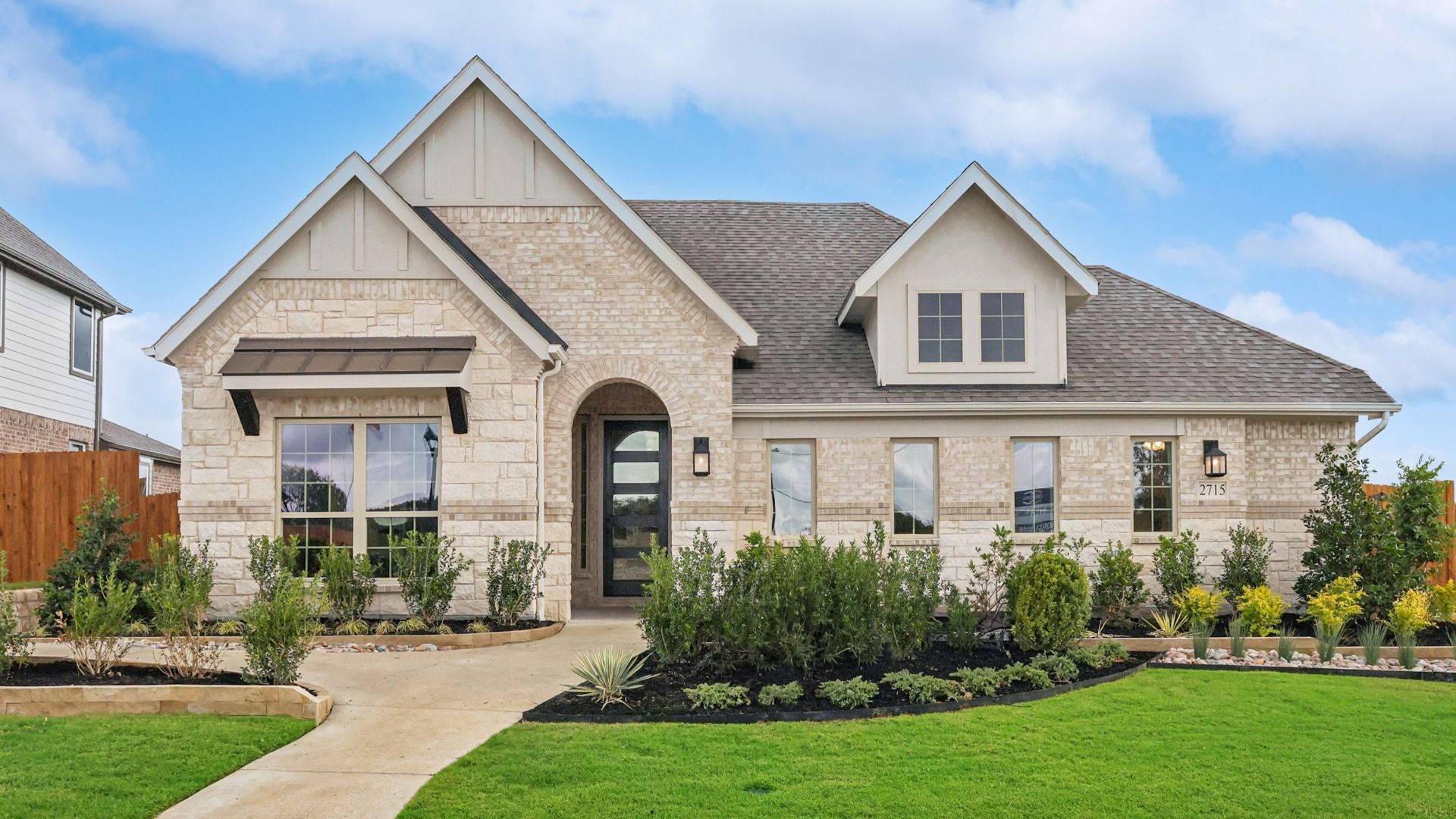 Modern Brick House with Gabled Roof in Churchill Community