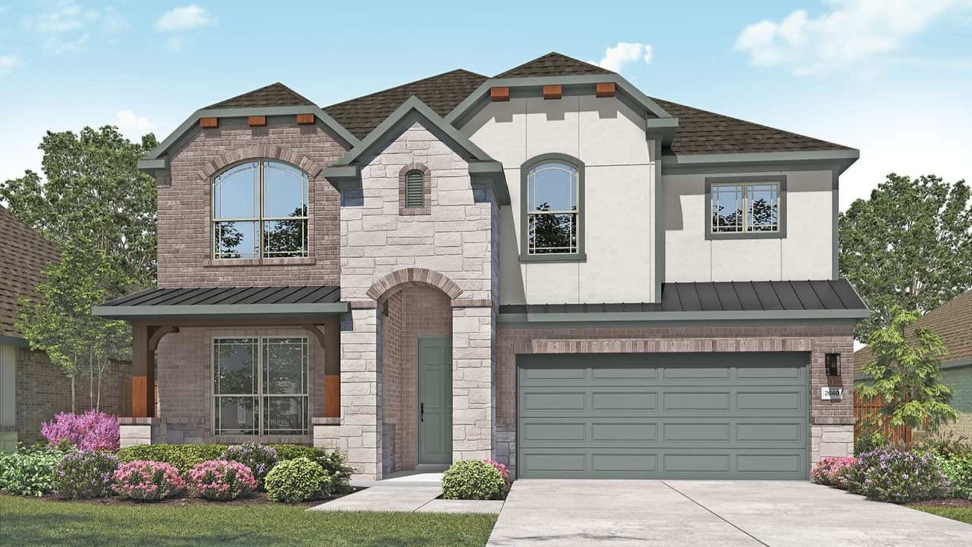 Modern Single-Family Home Design and Residential Architecture Render:Elevation P