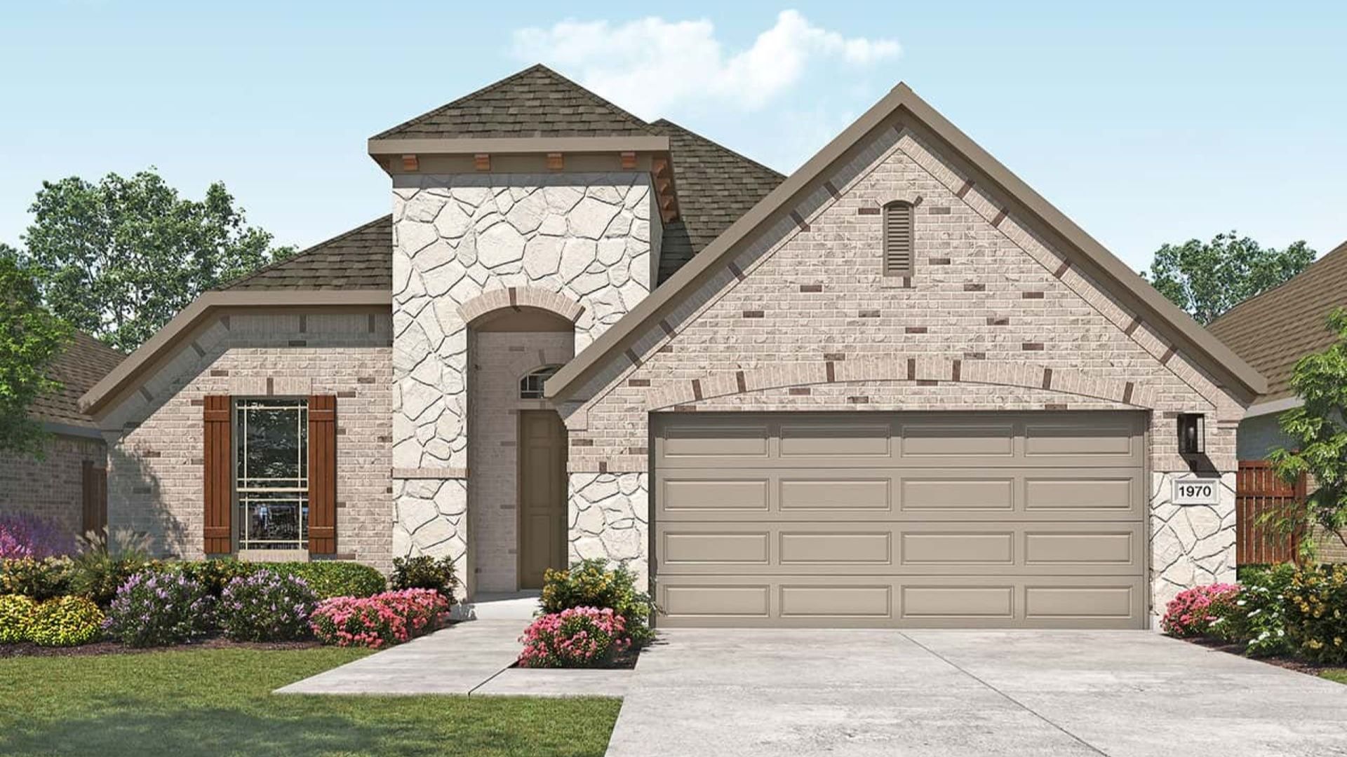 Modern single-family home design: architectural residential elegance:Elevation O