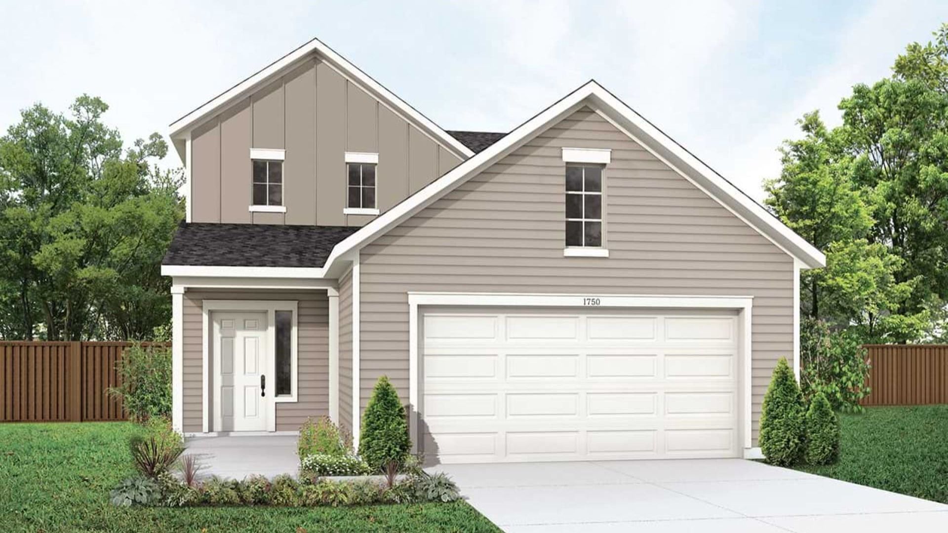 Residential Single-Family Home Design and Architecture Render:Elevation A