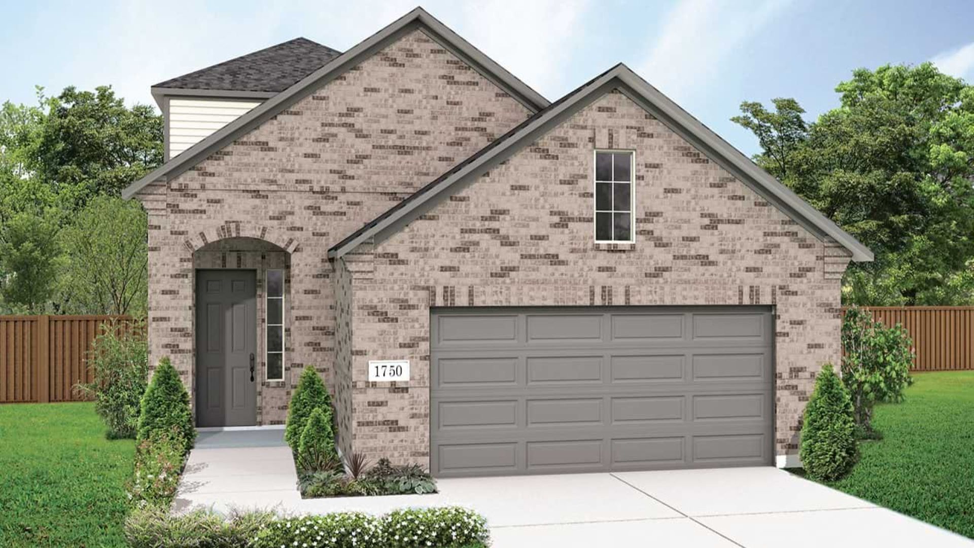 Brick single-family home design showcases modern architecture:Elevation G