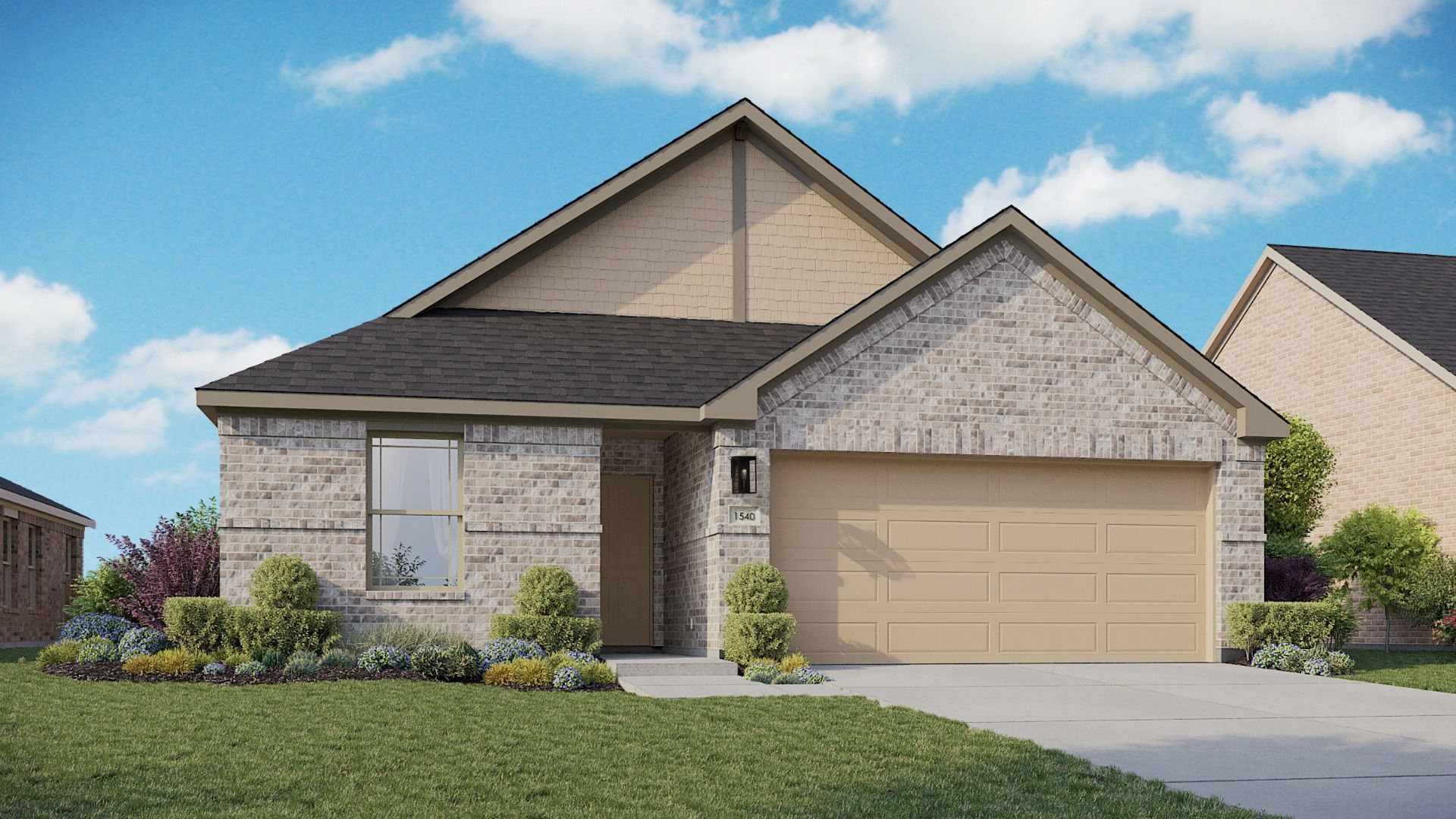 Brick Design in Single-Family Residential Architecture:Elevation M