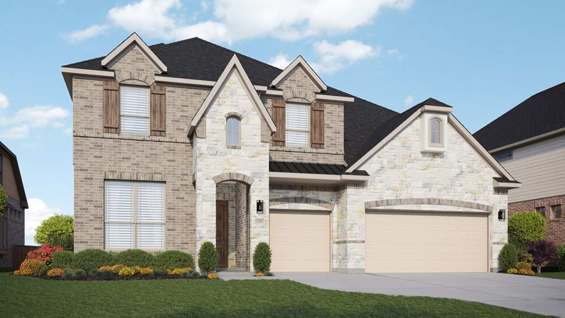 Modern Single-Family Home Design in Residential Architecture:Elevation G