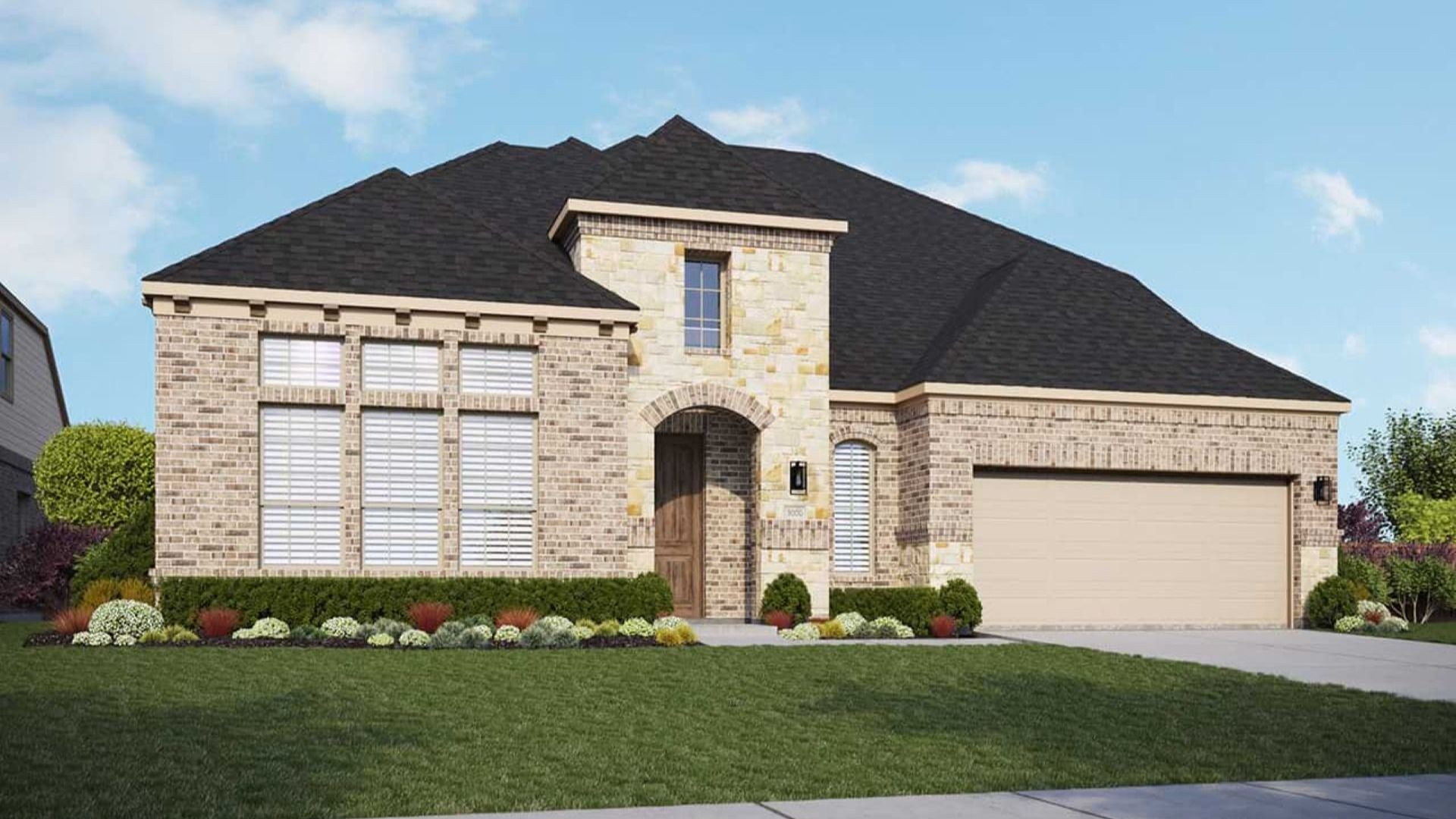 Modern Single-Family Home Design with Striking Architecture:Elevation H