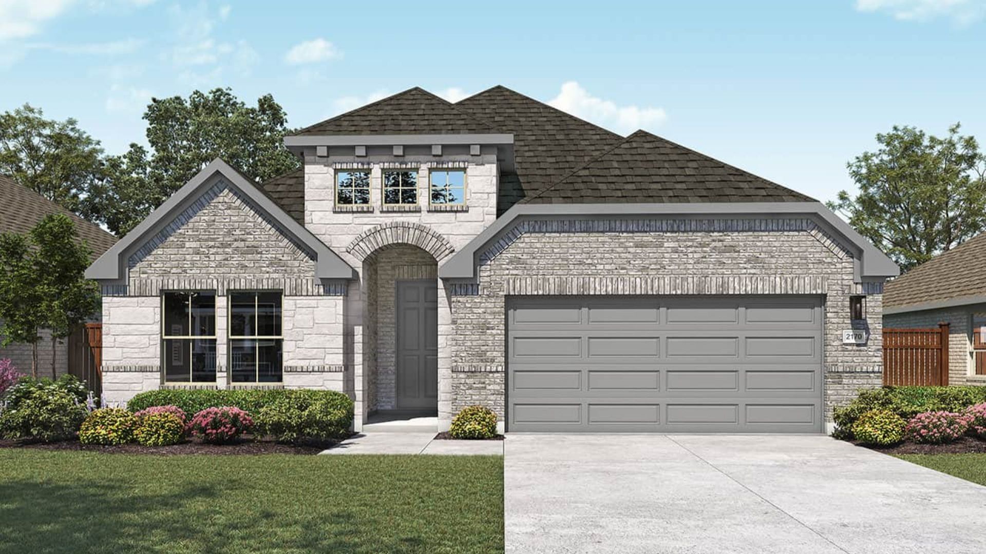 Modern Residential Design: Single-Family Home Architecture Render:Elevation O