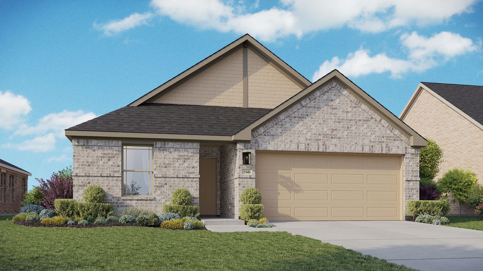 Brick Design in Single-Family Residential Architecture:Elevation M