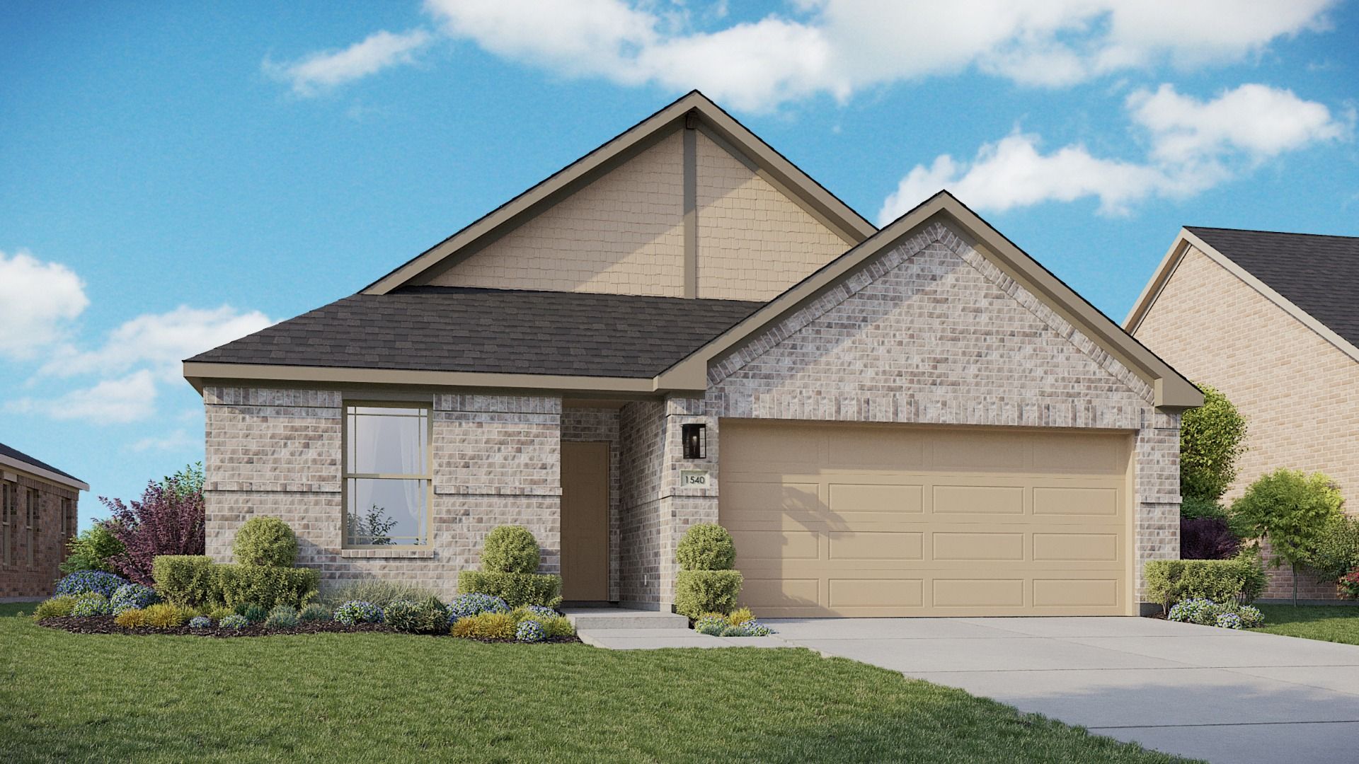 Brick Design in Single-Family Residential Architecture:Elevation M