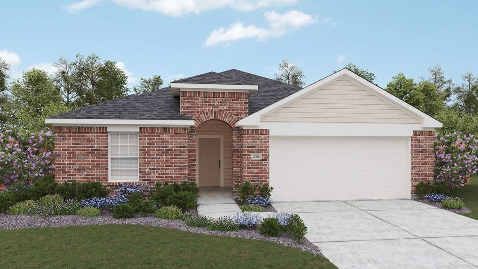 Modern Residential Design: Single-Family Home Architecture Render:Elevation A