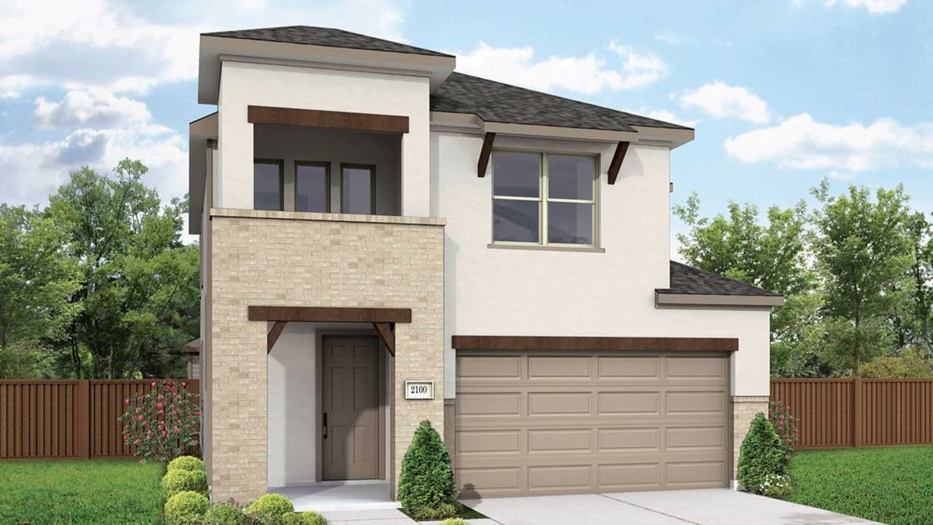 Contemporary single-family home architecture and design details:Elevation H