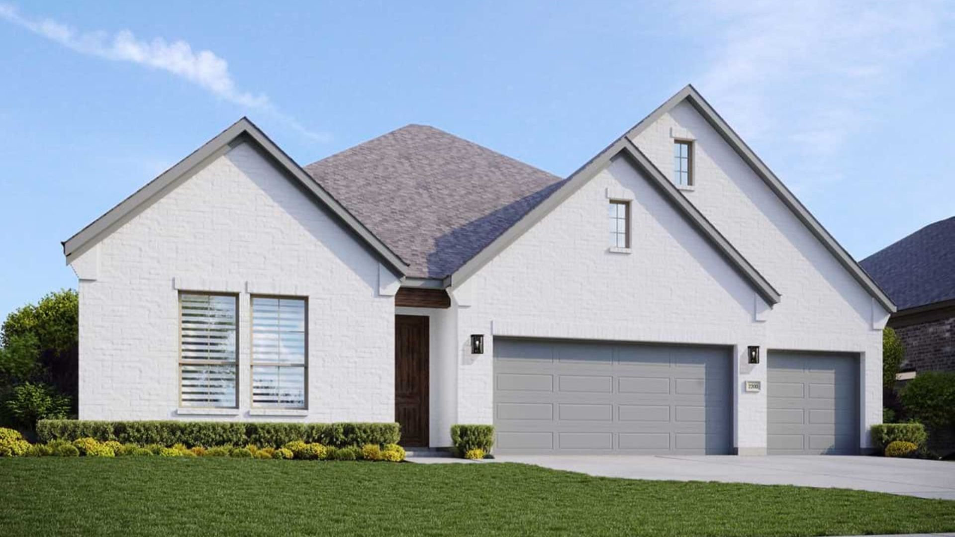 Modern Residential Design: Single-Family Home Architecture Render:Elevation F