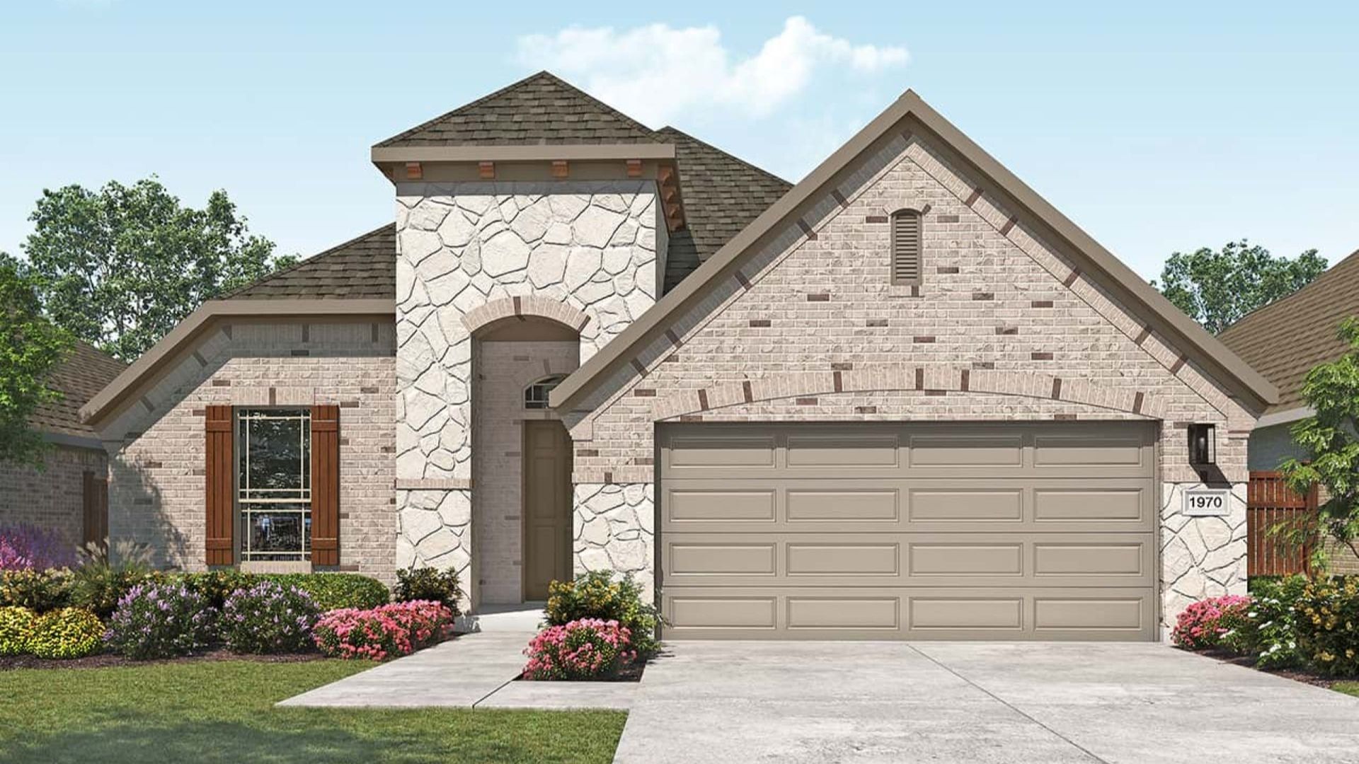 Modern single-family home design: architectural residential elegance:Elevation O