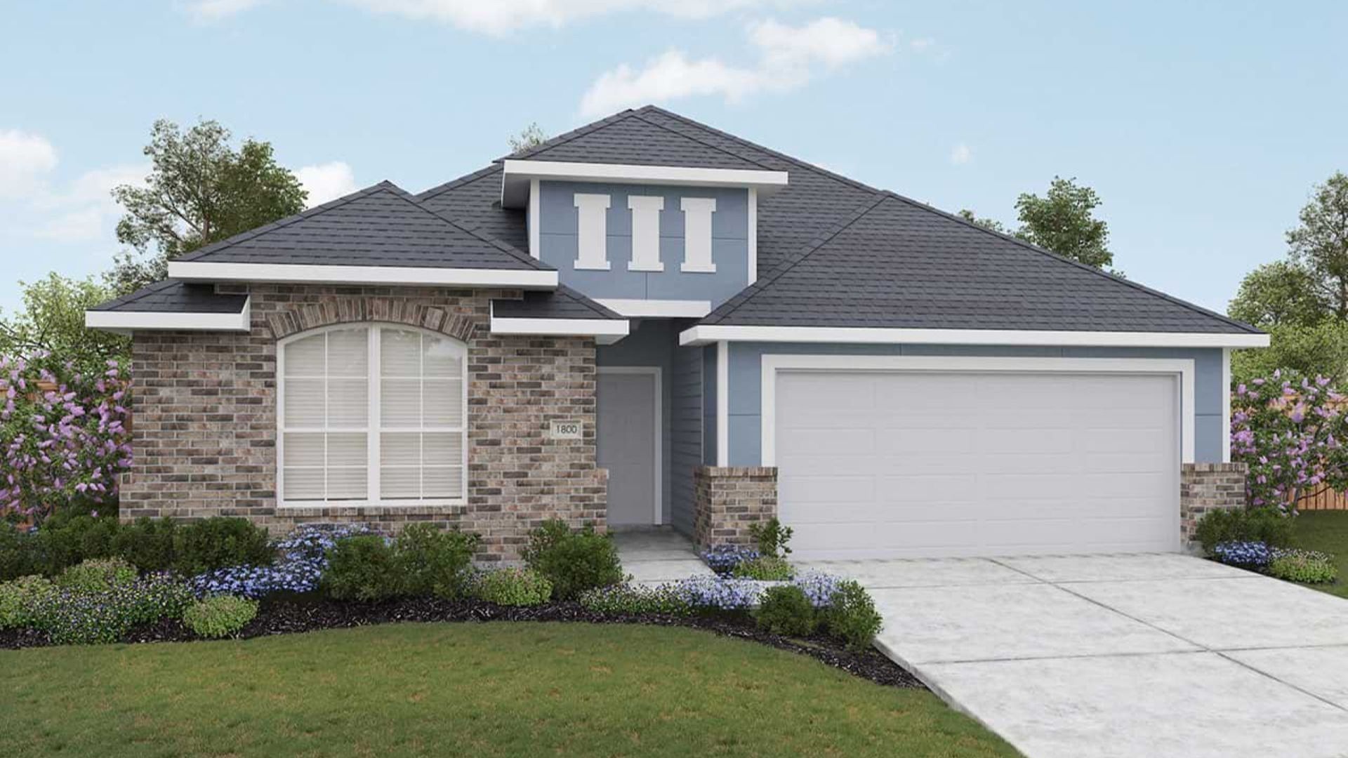 Modern Single-Family Home Design in Residential Architecture:Elevation P