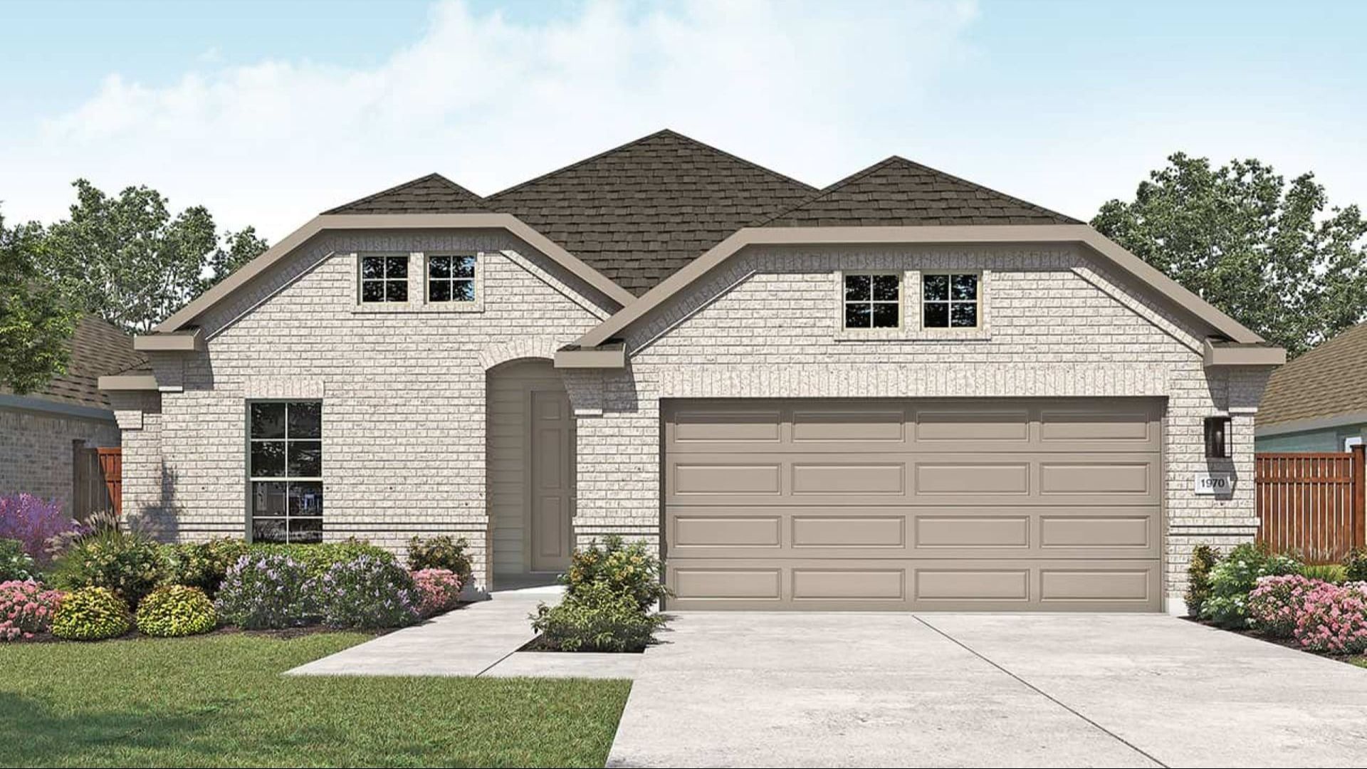 Contemporary single-family home design and architecture showcase:Elevation L