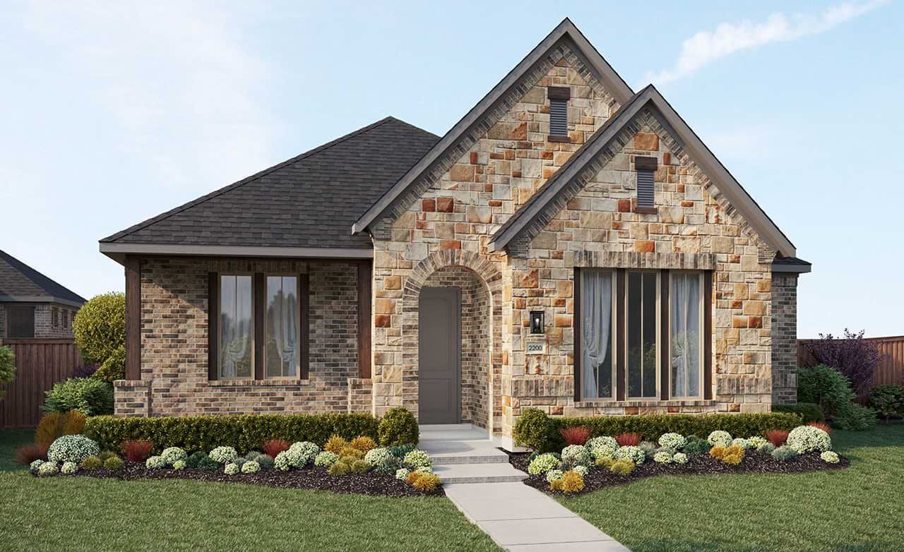 Modern Single-Family Home Design: Architectural 3D Render:Elevation C