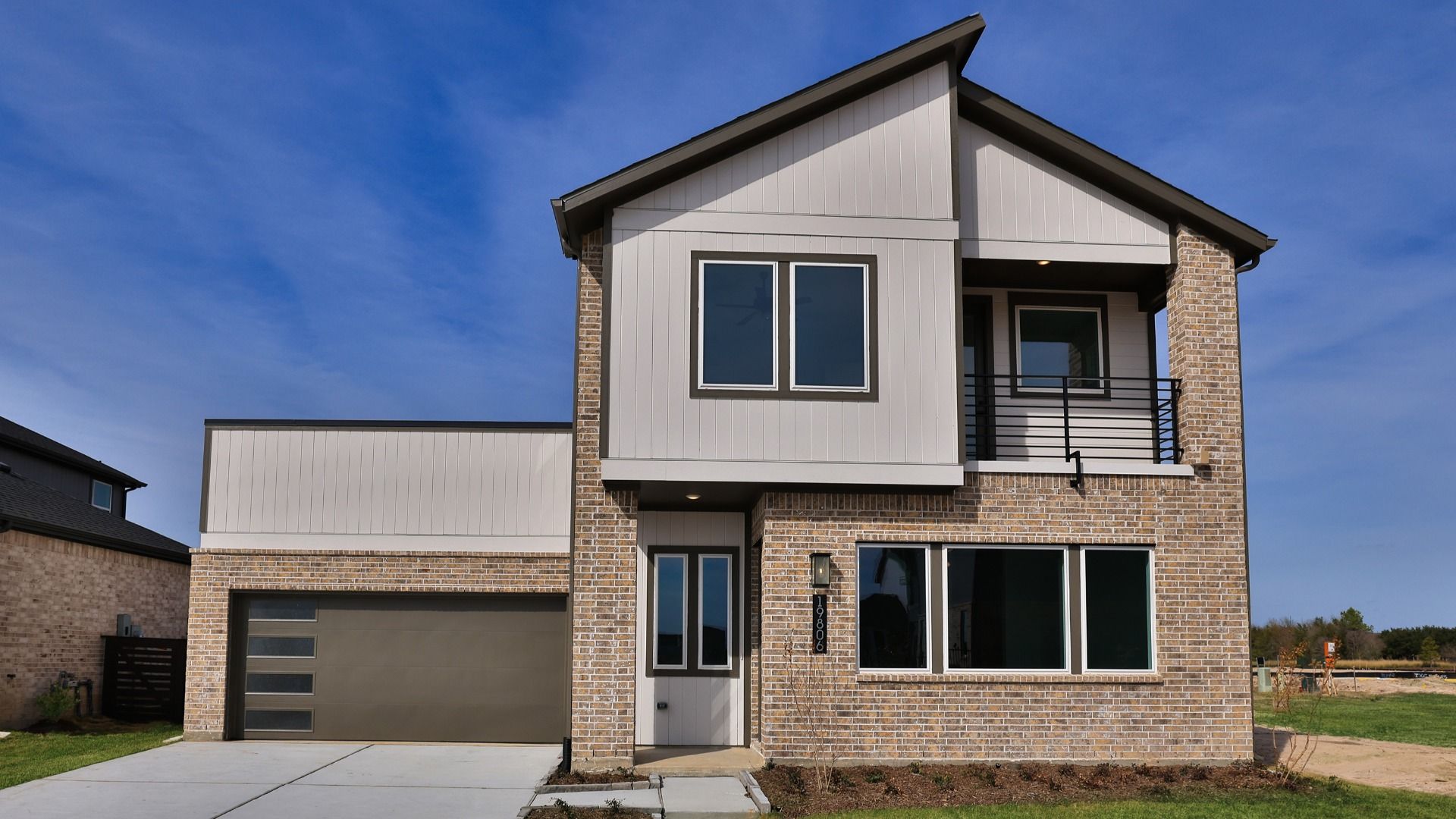 Contemporary Residential Design: Single-Family Home Architecture:Elevation B