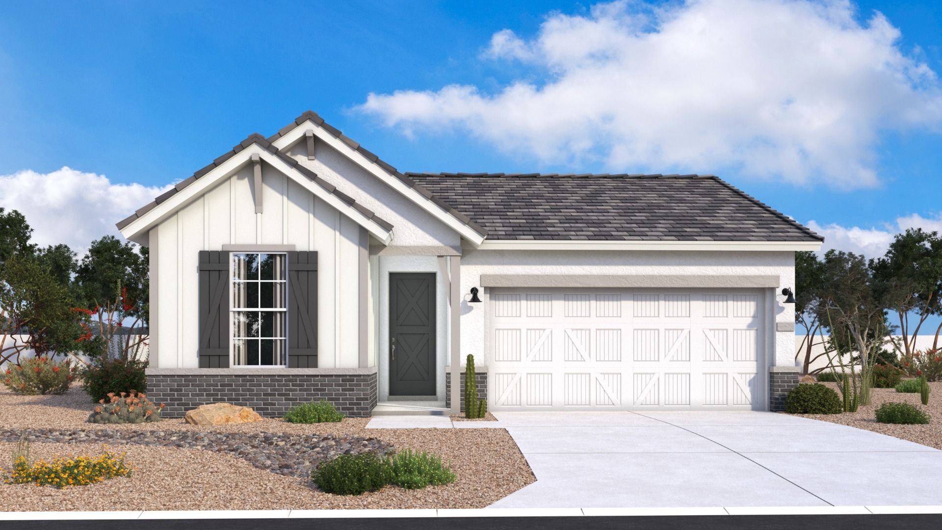 Clover Elevation D Modern Farmhouse