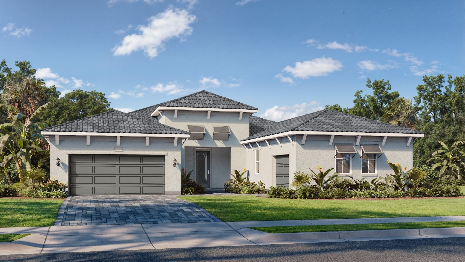 Sabal - Coastal Elevation with Tile Roof