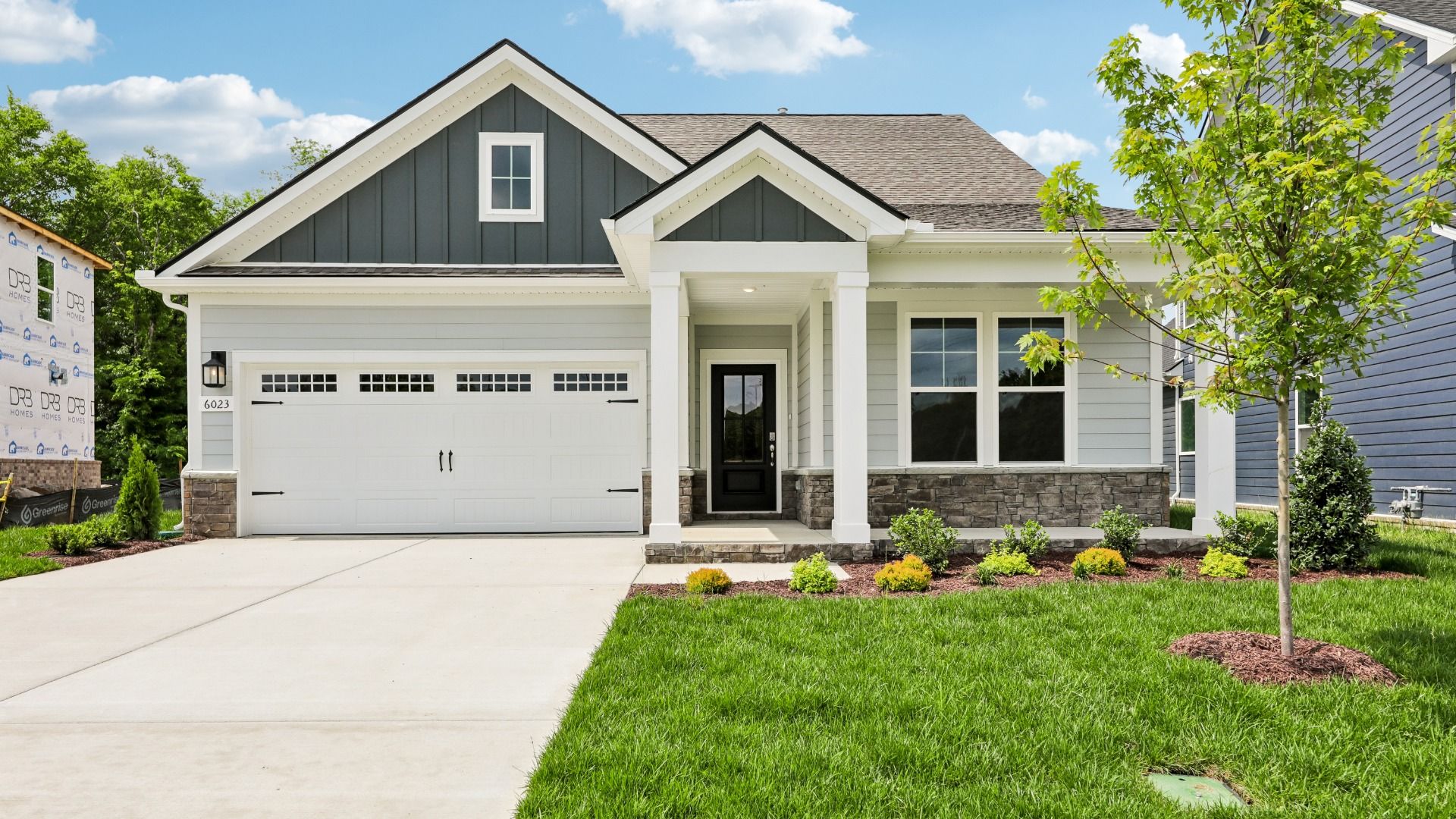 Chelsea Plan Exterior:Exterior of Chelsea Plan Home built at Bearwood in Mt. Pleasant, TN