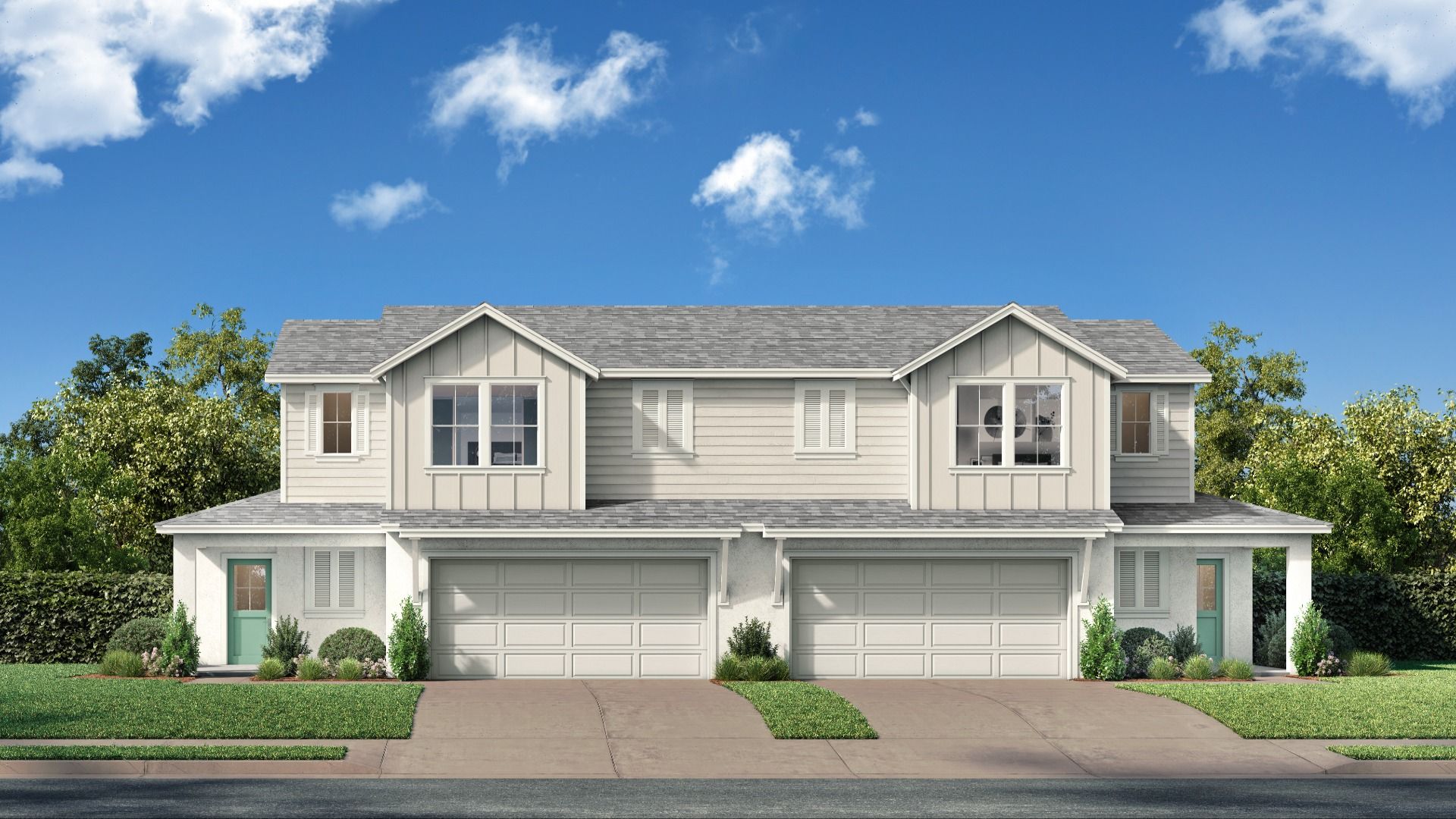 Monterey:The Monterey Townhome Rendering - New Construction Townhome in Saint Cloud, Florida