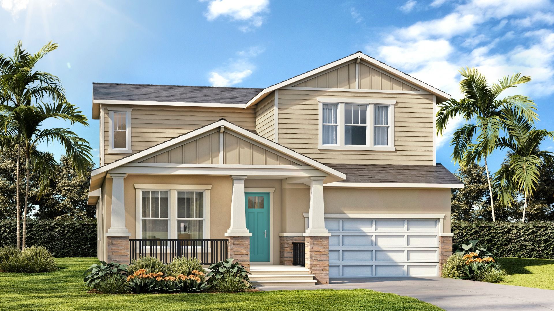 Cocoplum Craftsman Elevation