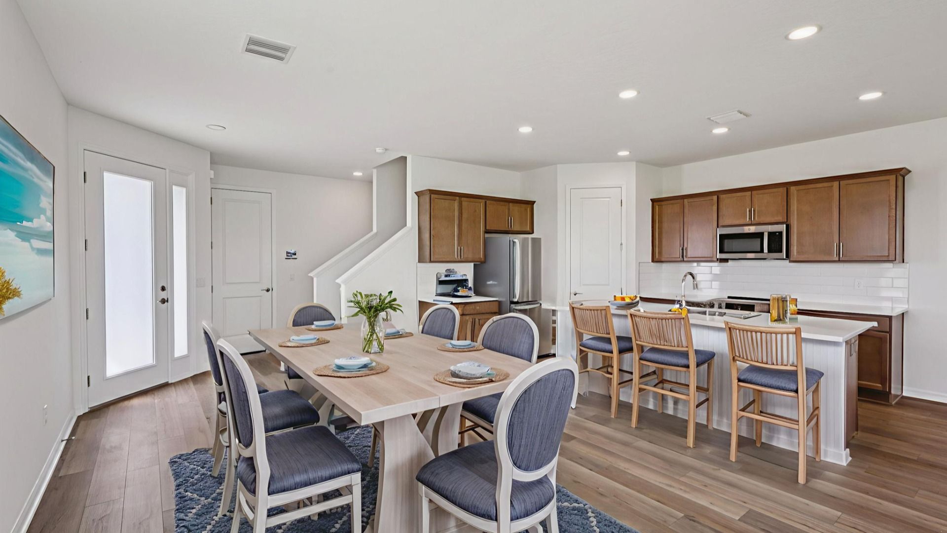 The Dining Room and Kitchen:The Virtually Staged Dining Room and Kitchen