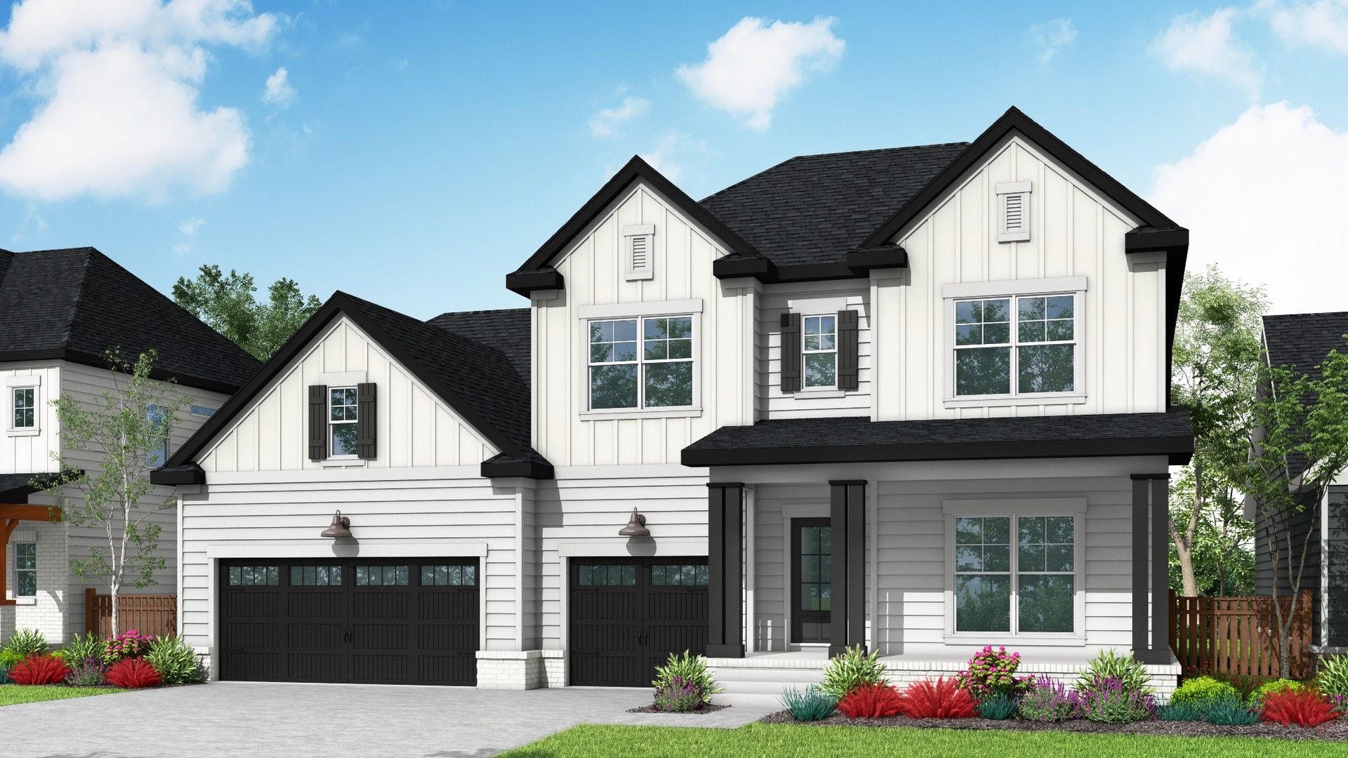 Modern Residential Architecture: Single-Family Home Design:Elevation B