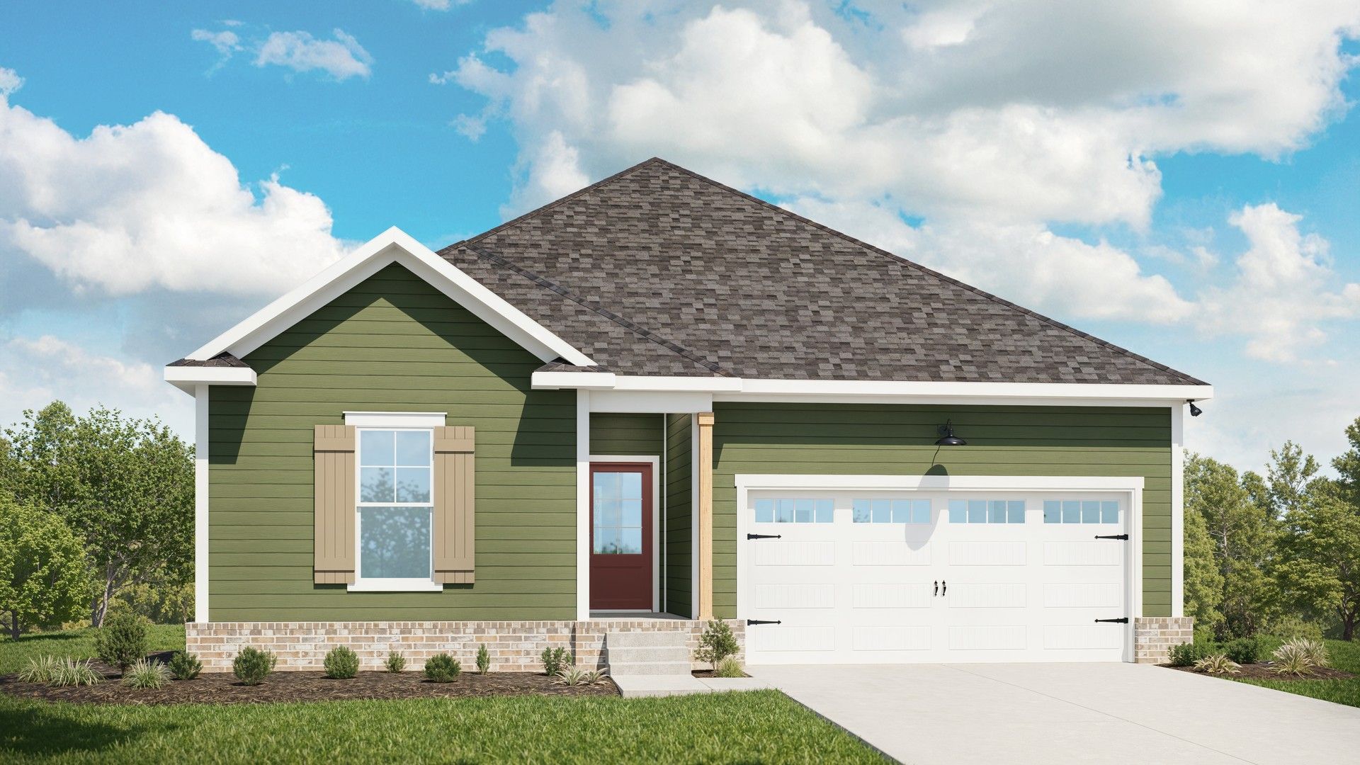 Modern Design for Single-Family Home Architecture:Elevation A