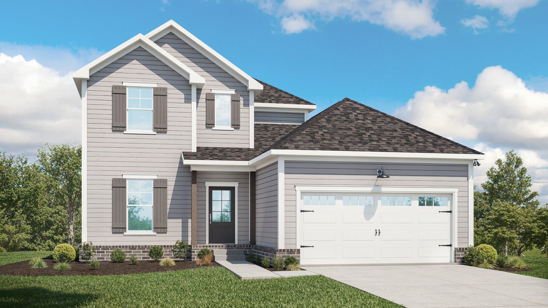 Modern Single-Family Home Design and Architecture:Elevation A