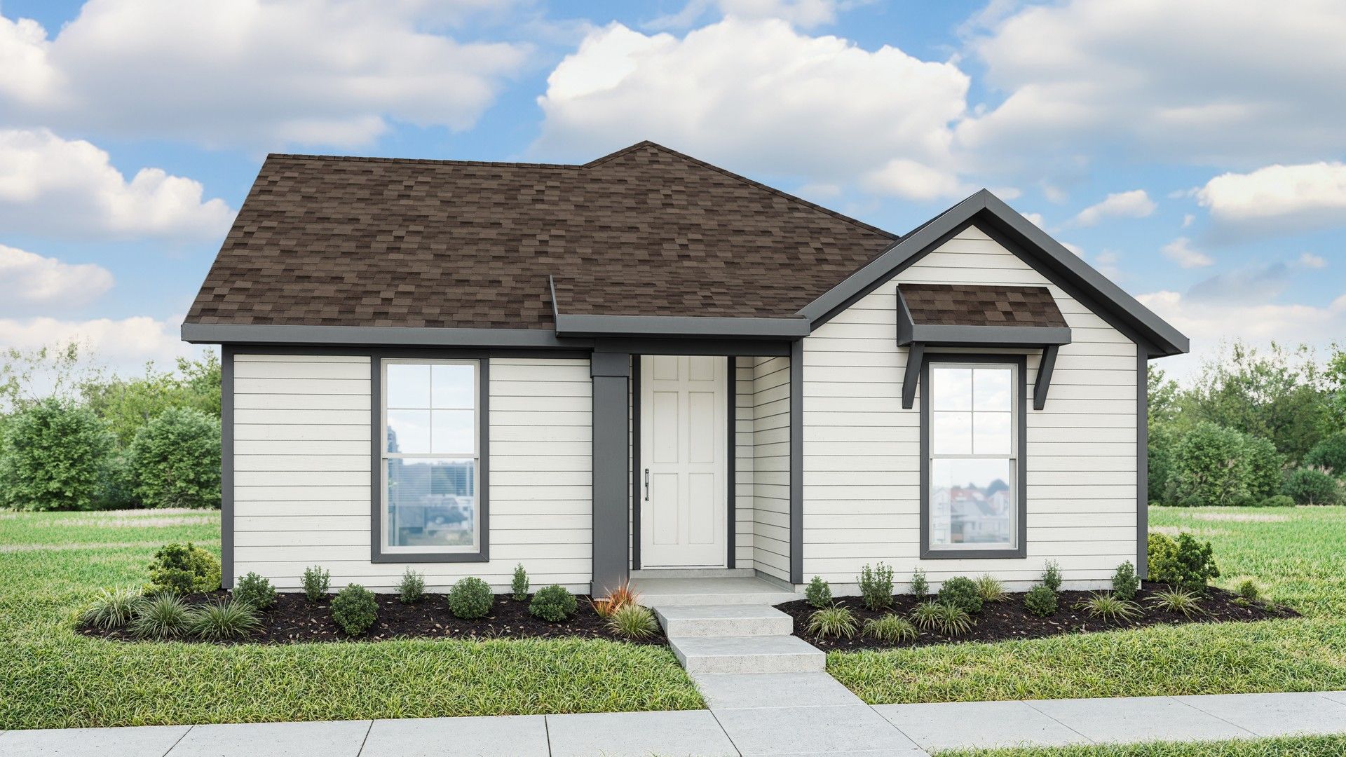Modern Residential Home Design: Sleek Single-Family Architecture:Elevation A