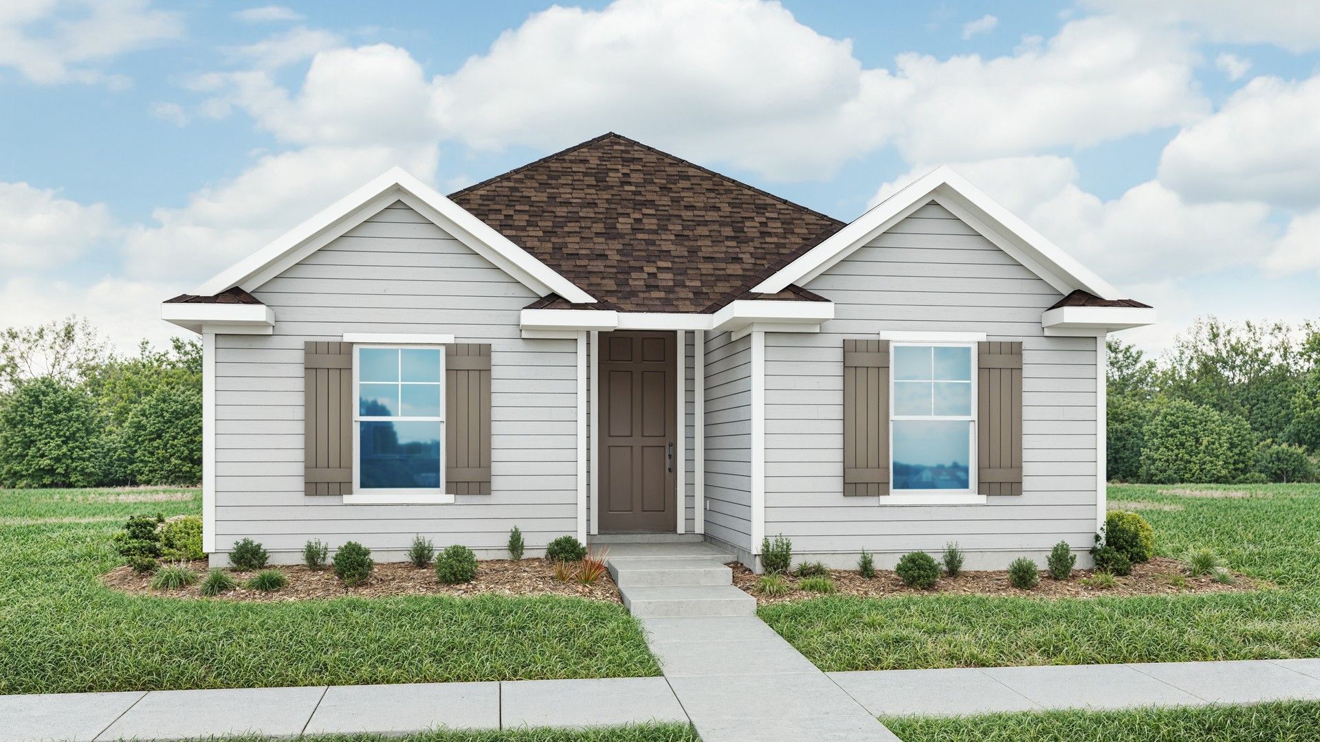 Modern Single-Family Home Design and Architecture Render:Elevation A